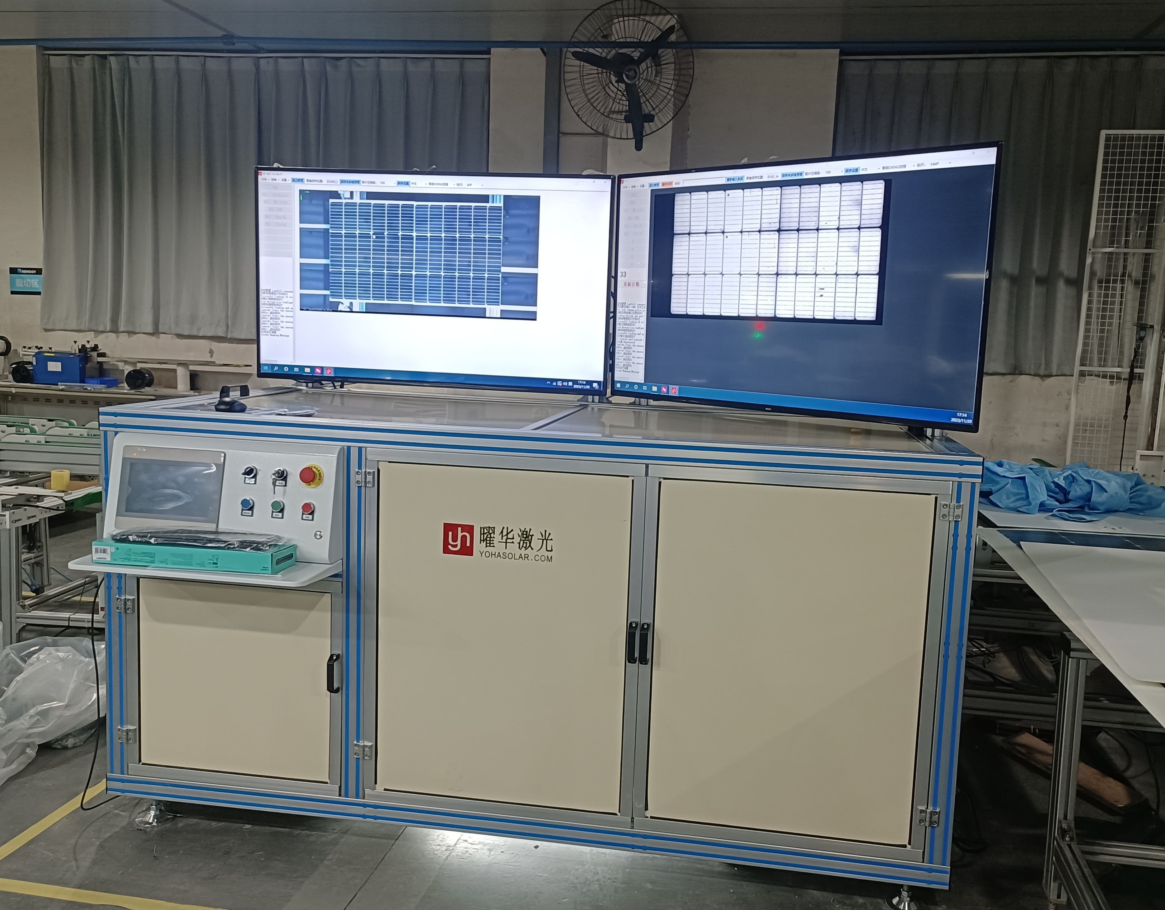 在线组件EL外观缺陷检测仪安装案例